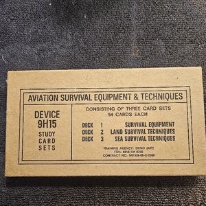 Aviation Survival Equipment & Techniques Card Set